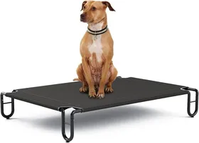 Comparer les prix de Lit Chien Surélevé Panier Chien Lit De Camp Pour Chiens Chats Animaux De Compagnie Intérieur Extérieur Grande Taille Confort Coussi