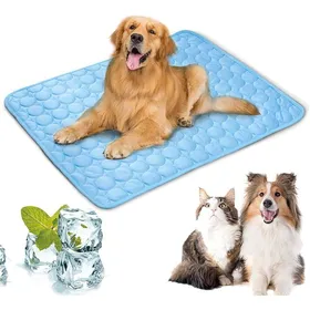 Meilleurs prix pour Tapis Refrigerant Chien 100 * 70cm Tapis Rafraîchissant pour Animaux Coussin de Refroidissement Réutilisable 100*70cm Bleu