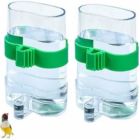 Meilleurs prix pour Abreuvoir Automatique pour Oiseaux Fournitures pour Cage à Oiseaux gobelet à Eau Transparent 2PCS
