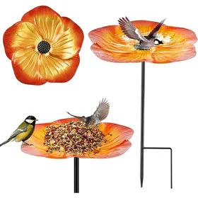 Comparer les prix de Bain oiseaux pour Extrieur Abreuvoir Oiseaux Extrieur Bain oiseaux Vintage Autoportant Mangeoire Oiseaux en Mtal Multi MANGEOIRE