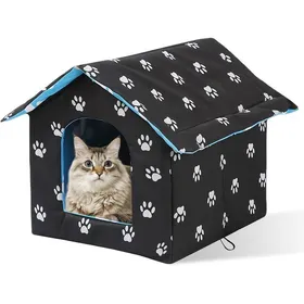 Meilleurs prix pour Niche dextérieur pour chat - MICH - Imperméable - Pliable - Facile à laver - 36x26x14 cm - Résistant aux intempéries