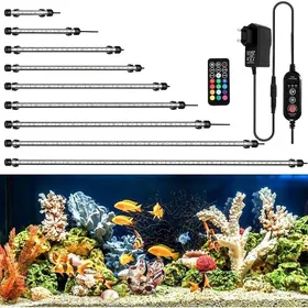 Meilleurs prix pour Aquarium Light LED éclairage pour aquarium 13.2W Aquarium Light RGB IP67 étancheUniversal Fit Aquarium Lampréservoir 112.5CM