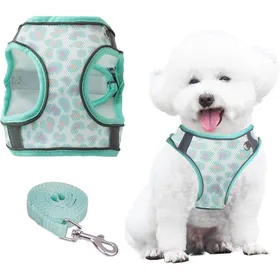 Comparer les prix de Harnais Petit Chien Anti-Traction,Step-in Harnais Doux Réglable Respirant,Réfléchissant Rembourré pour Chiots,avec Imprimé