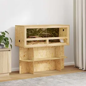 Comparer les prix de (ON SALE)Boîte à reptiles/Base de Terrarium - pour reptiles et rongeur - avec étagère Marron 100x40x50 cm OSB @FR2567929
