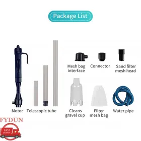 Comparer les prix de FYDUN changeur deau sous vide Nettoyeur de Gravier électrique pour Aquarium Outil de Nettoyage animalerie eclairage Noir