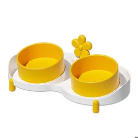 Comparer les prix de Ensemble de gamelles pour chat Gamelles surélevées en céramique pour chat - Gamelles doubles pour chat