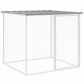 Comparer les prix de Poulailler enclos cage poules avec toit clair 103 x 98 x 90 cm acier galvanise gris