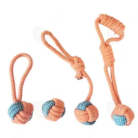 Meilleurs prix pour C Jouets pour animaux de compagnie 4PCS nettoyage des dents résistant aux morsures de corde Corde dentition résistante aux morsures