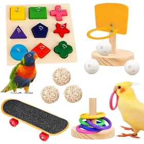Comparer les prix de Jouet Pour Perroquet - Lot De 4 - Bois Et Métal - Puzzle Dintelligence - Cage Oiseau - Coloré MICRODERMABRASION