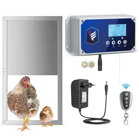 Comparer les prix de Porte Automatique de Poulailler avec Porte Poulailler avec minuterie et capteur de lumière Porte de Poulailler électrique