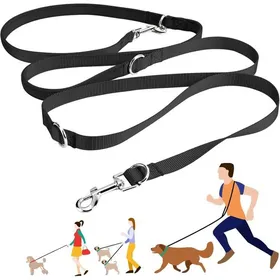 Meilleurs prix pour Laisse pour chien 24 m réglable en nylon double laisse pour chiens de petite moyenne ou grande taille laisse mains libres
