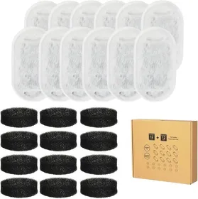 Comparer les prix de 24 Filtres de Fontaine à Eau&Filtres Éponge,Filtre à Charbon Actif Carrées,Filtre en Mousse de Remplacement,Éponges de Pré-Filtre