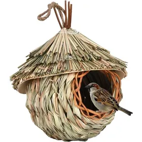 Comparer les prix de Maison de Colibri extérieure Accrochez Les Poches de nid doiseau Cage de cabane à Oiseaux Naturelle extérieure Odipie