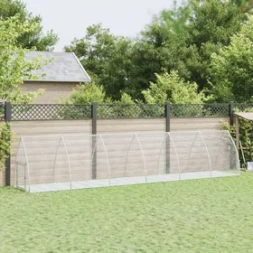 Comparer les prix de Enclos - Cage à lapin argenté 600x105x120 cm - Acier galvanisé SS00146844