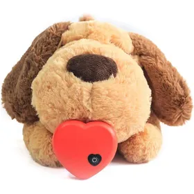 Comparer les prix de JORMFTTE Jouet pour Chiot - Aide comportementale Battement de cœur - Peluche Chaude pour Animal de Compagnie Chien Label