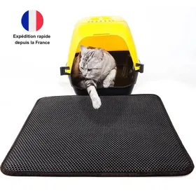 Meilleurs prix pour Tapis litière double couche pour chat - Decopine - Noir 40x50cm