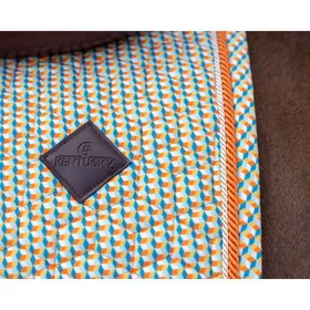 Meilleurs prix pour Tapis de Selle Velvet printing Orange et Bleu MIXTE - Kentucky