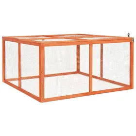 Comparer les prix de Clapier - vidaXL - bois de sapin massif fil dacier - 124 x 120 x 60 cm - pour lextérieur pkz17a866