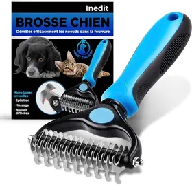 Comparer les prix de Brosse Chien Poil Long-Peigne Pour Chiens Et Chats-Élimine Les Sous Poils Très Facilement-Efficacité Garantie-Pour Un Toilettage