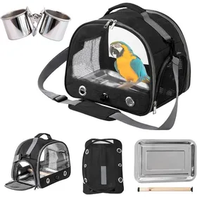 Meilleurs prix pour Cage de voyage pour oiseaux - 1 unité - Tissu Oxford - Avec perchoir et plateau acier - Transport perroquets perr MICRODERMABRASION