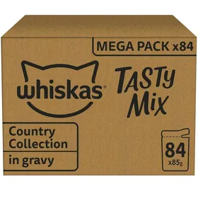 Meilleurs prix pour Nourriture humide - Whiskas - Pâtée pour chat - 100% ingrédients de qualité - Sachets fraîcheur - 84x85g