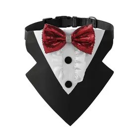 Comparer les prix de Costume de fête pour animaux - Phoesky - Collier triangle à nœud - Pour chiens et chats - Toutes saisons - Style punk