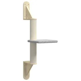 Comparer les prix de Arbre à chat meuble tour grimper jouet grattage grattoir escalade plateforme mural avec griffoir clair 85,5 cm gris 02_0022778