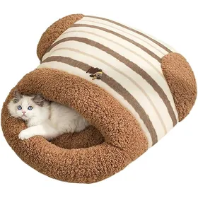 Meilleurs prix pour Sac Couchage pour ChatLit Matelas Confortable Et Chaleureux pour ChatCoussin Fermé Animal Compagnie - pour Coin Sol Bru CORBEILLE