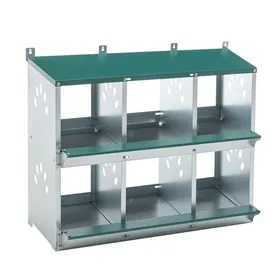 Meilleurs prix pour Nichoir à poules 6 compartiments anti-roulis 86° fond incliné collecte œufs facile vert 81x41x67cm