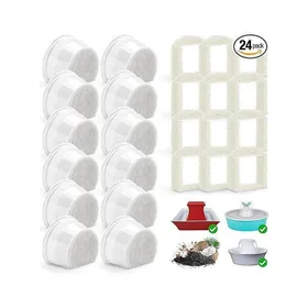 Comparer les prix de Filtre Fontaine Eau Chat pour PetSafe Drinkwell 12 Filtres au Charbon de Re & 12 Filtres en Mousse de Re Filtre pour FONTAINE A EAU