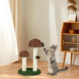 Meilleurs prix pour YIPEEMA. ARBRE À CHAT EN FORME DE CHAMPIGNON ARTIFICIEL GRIFFOIR POUR CHAT ADAPTÉ AUX CHATONS ET AUX PETITS CHATS 30*30*45CM.