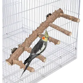 Meilleurs prix pour Perchoirs en bois naturel pour perroquets 305 cm support échelle accessoires pour cages