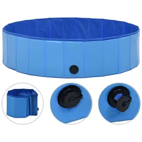 Comparer les prix de Piscine pliable - mango - pour chiens - Bleu 120x30 cm PVC A150