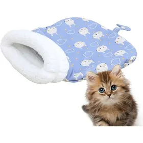 Comparer les prix de Sac couchage pour chat chiot animal domestique sac couchage fournitures pour animaux domestiques nid chat bleu CORBEILLE