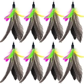 Comparer les prix de Lot de 8 recharges de plumes naturelles pour chat dintérieur (D)