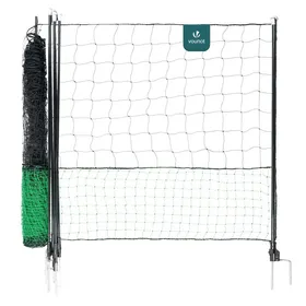 Comparer les prix de VOUNOT® Kit filet à poules 12m avec piquets double pointes - Clôture volaille avec porte d’accès - Enclos extérieur en PE