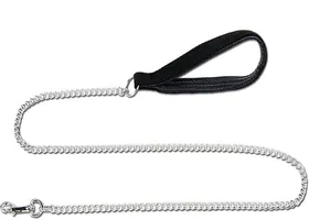 Meilleurs prix pour Laisse pour chien en métal massif 120 cm avec poignée rembourrée Laisse classique avec poignée en nylon confortable pour la