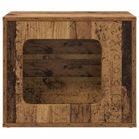 Meilleurs prix pour [2200443]Niche Chat Interieur Maison pour chat Bois ancien 51x30x42 cm Bois dingénieriePoids:8.35 Kg