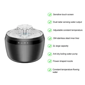 Comparer les prix de Fontaine à eau intelligente pour chat - Phoesky - 2L - Écran tactile - Température contrôlable - Capteur intégré