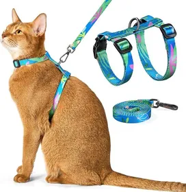 Meilleurs prix pour Harnais et laisse pour chat - Harnais réglable anti-fugue pour chat, confortable, doux et léger, utilisation sûre et facile, har