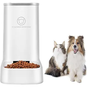 Meilleurs prix pour Distributeur Croquettes Automatique Pour Chats Et Chiens Conception Amovible Facile À Nettoyer Bpa Free (Blanc 3 8L)