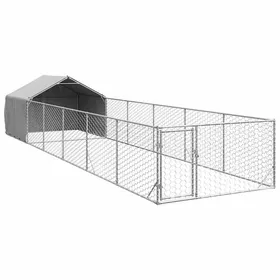 Comparer les prix de ANIMAL® Moderne Niche dextérieur pour chien enclos 8x2x15 m acier galvanisé