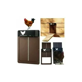 Comparer les prix de Porte poulailler automatique Candyse avec capteur de lumire tanche induction couleur brun couleurs multiples YYV