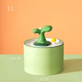 Meilleurs prix pour Fontaine deau automatique en céramique - Phoesky - 1L - Pompe silencieuse - USB - Céramique - Vert