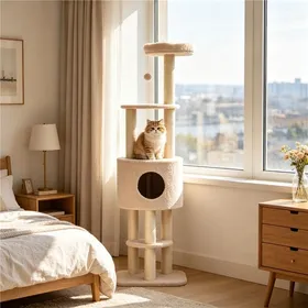 Comparer les prix de Arbre à Chat avec Balle Amusante Griffoir Sisal pour Chat Tour dActivité Confortable pour Chatons Chats Adultes