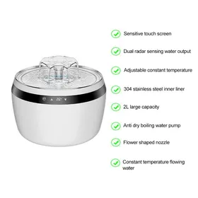 Meilleurs prix pour Fontaine à eau intelligente pour chat - Phoesky - 2L - Écran tactile - Température contrôlable - Capteur