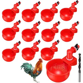 Comparer les prix de Abreuvoir automatique poules lot de 12 gobelets à eau DIY pour volaille élevage extérieur