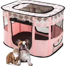 Meilleurs prix pour Enclos Pliable XL pour Animaux – Tente Respirante Intérieur/Extérieur Sac Inclus – Parc Portable Chien Chat Lapin CLAPIER