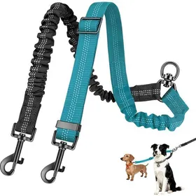Comparer les prix de Laisse double pour 2 chiens rotative 360° anti-emmêlement réglable pour petits et grands chiens