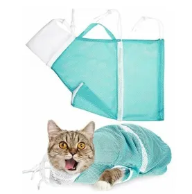 Meilleurs prix pour Sac de Bain de Chat Sac de Filet de Douche pour Chat Sac de Retenue Anti-Morsure Anti-Rayures Multifonctionnel Réglable pour Bain